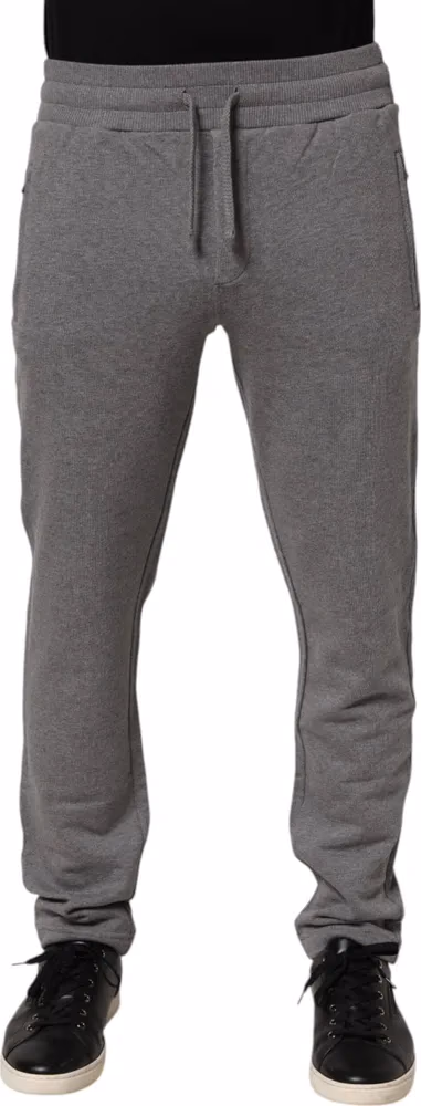 Dolce & Gabbana Cotton Jogger Sweatpants Trouser Gray