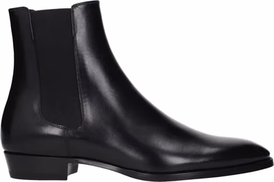 Black Leather Ankle Boots