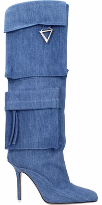Light Blue Fabric Boots