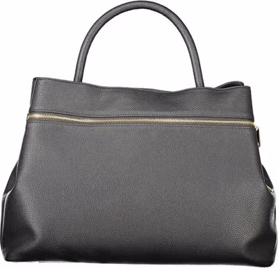 Black Polyurethane Women's Tote Bag