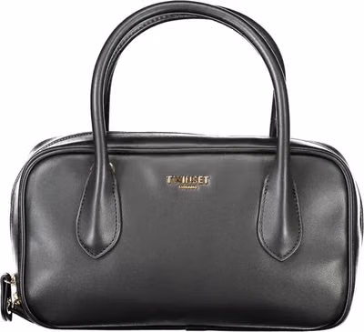 Black Polyurethane Women Handbag