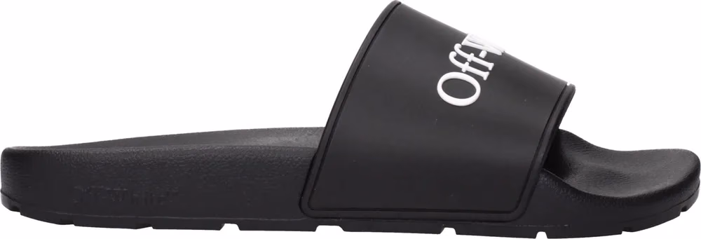 Off-White Black Cotton Slippers