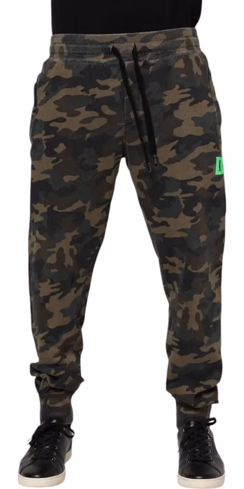 Dolce & Gabbana Multicolor Camouflage Cotton Men Jogger Pants