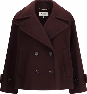 Bordeaux Fleece Wool Coat