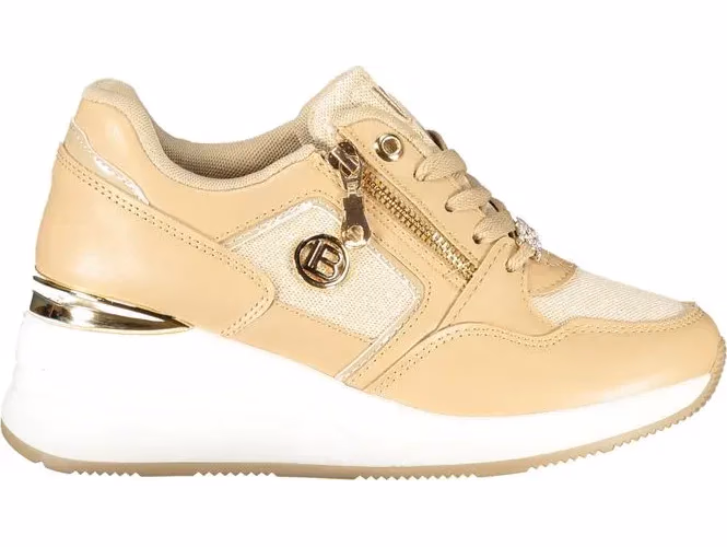 Laura Biagiotti Beige Polyester Women Sneaker