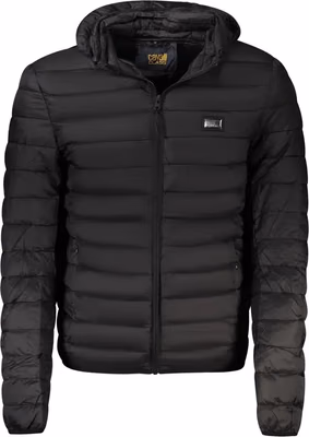 Black Polyester Men's Jacket