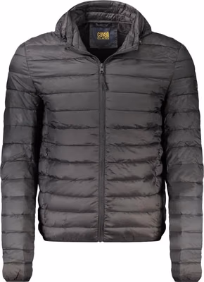 Black Polyester Men's Jacket