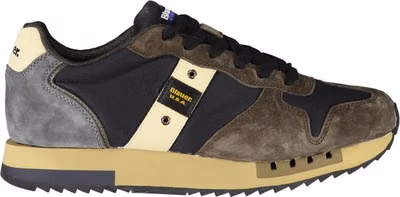 Blue Polyurethane Men Sneaker