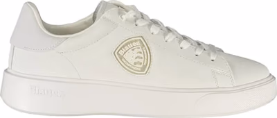 Bianco Poliestere Mens Sneaker