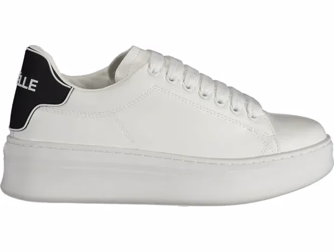 Gaelle Paris White Polyurethane Women's Sneaker