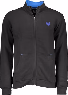 Black Polyester Men's Sweatshirt