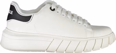 White Polyurethane Women Sneaker