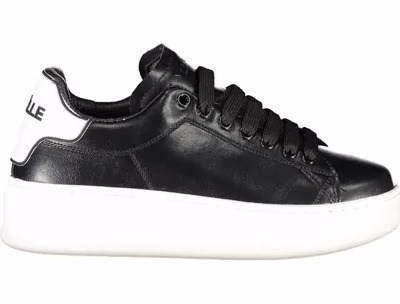 Black Polyurethane Women Sneaker