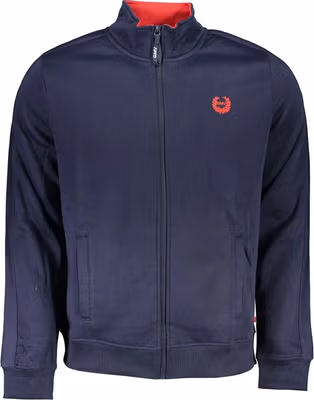 Blue Polyester Men's Sweatshirt