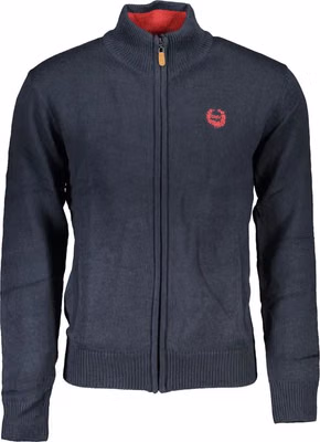 Blue Cotton Men's Cardigan