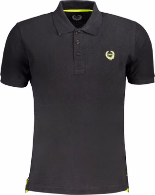 Black Cotton Men Polo Shirt