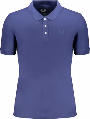 Blue Cotton Men's Polo Shirt