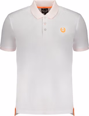 White Cotton Men Polo Shirt