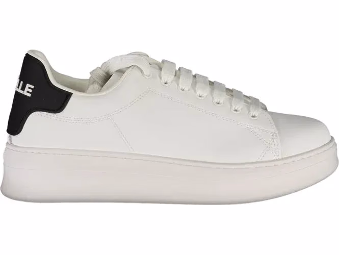 Gaelle Paris White Polyurethane Men Sneaker