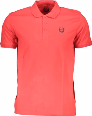 Red Cotton Men Polo Shirt