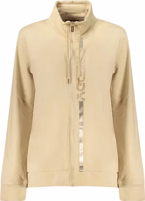 Beige Cotton Women Sweatshirt