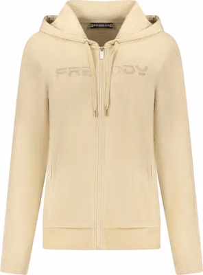 Beige Cotton Women Sweatshirt