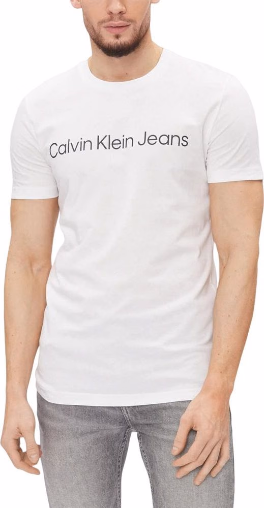 Calvin Klein Jeans White Cotton T-Shirt