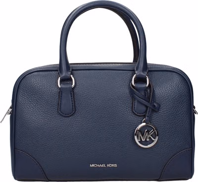Blue Leather Handbag