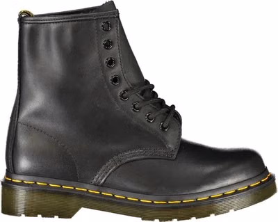Black Leather Unisex Ankle Boot