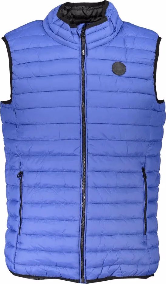 Gianmarco Venturi Blu Poliammide Men's Gilet