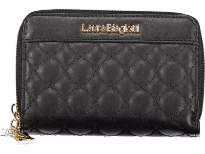 Black Polyurethane Women Wallet