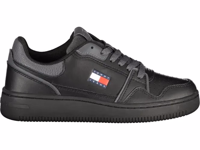 Tommy Hilfiger Black Polyurethane Women Sneaker