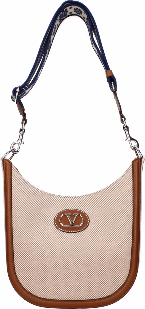 Valentino Garavani Beige Fabric Crossbody Bag