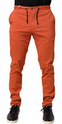 Orange Skinny Fit Men Chino Trouser Pants