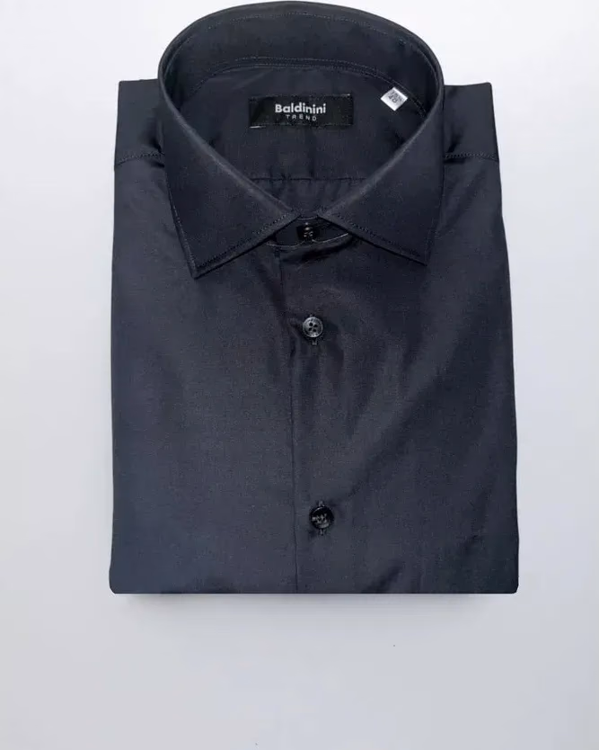 Baldinini Trend Black Cotton Men Shirt