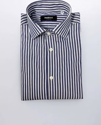 Blue Cotton Men Shirt