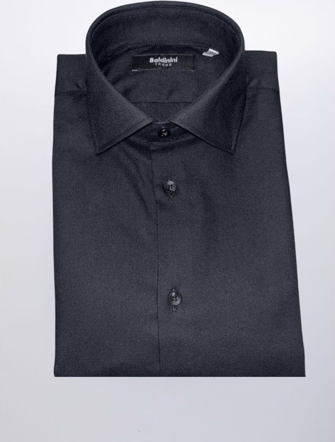 Baldinini Trend Black Cotton Men Shirt