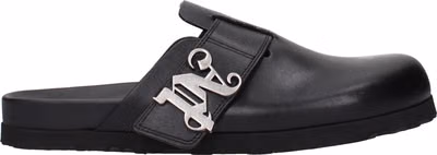 Black Leather Slippers