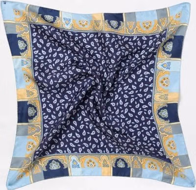 Blue Silk Foulard