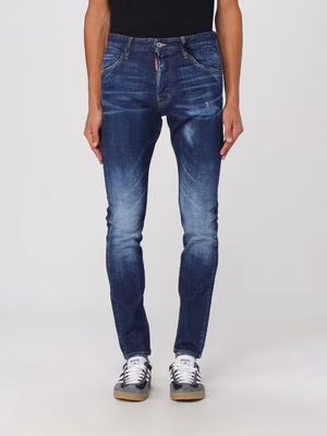Blue Cotton Skinny Jeans
