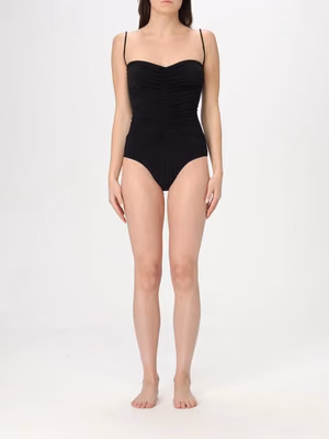 Black Nylon One-Piece Swimsuit