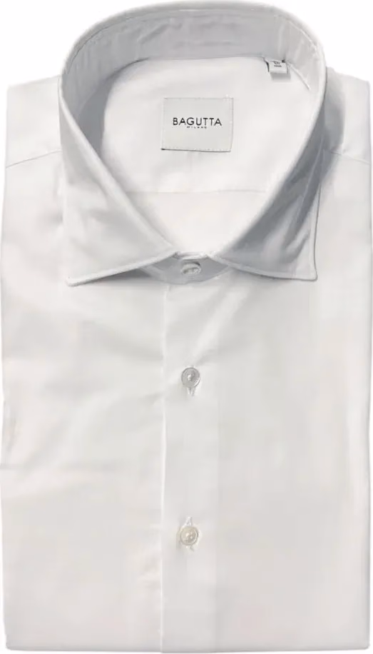 Bagutta White Cotton Men Shirt