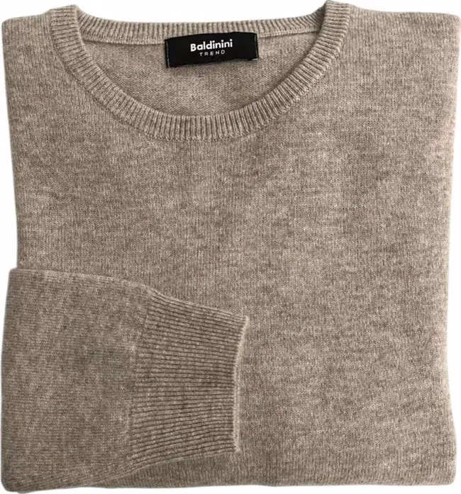 Baldinini Trend Beige Cashmere Men Sweater
