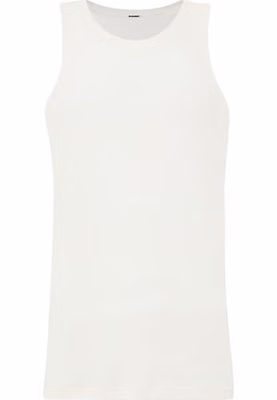 White Cotton Sleveless Jacket