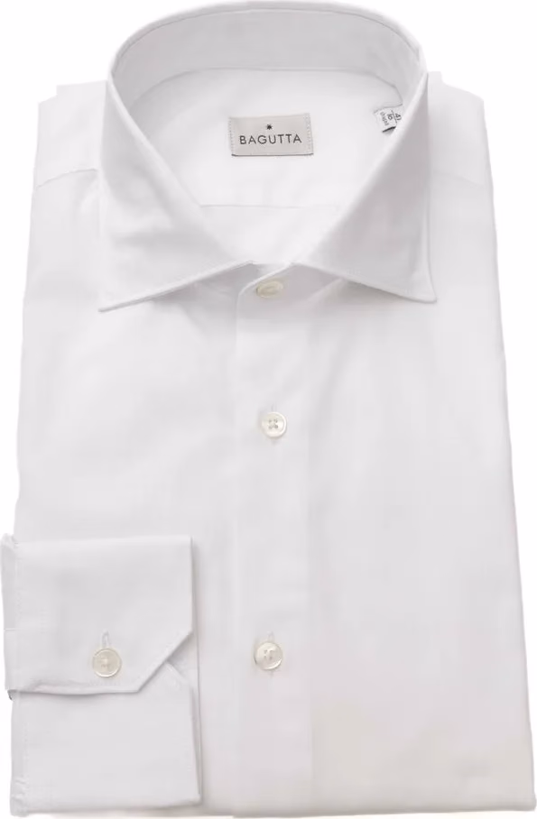Bagutta White Cotton Dress Shirt
