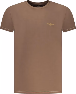 Marrone Cotton Men T-Shirt