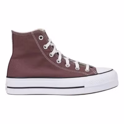 Purple Fabric Platform Sneakers