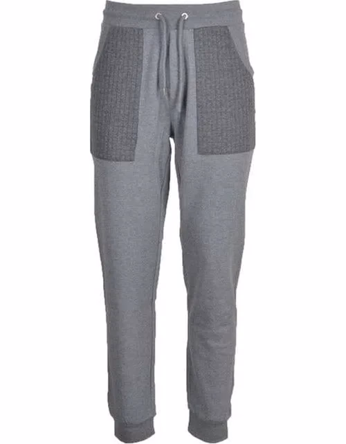 Bikkembergs Gray Cotton Joggers (Workout Pants)