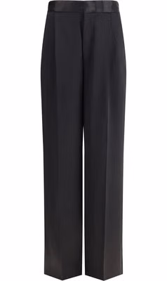 Black Silk Casual Pants