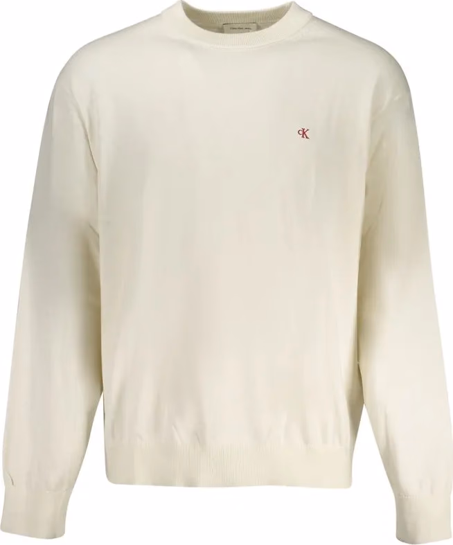 Calvin Klein White Cotton Men Sweater